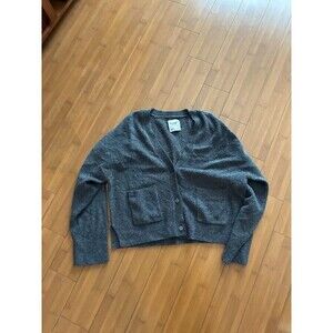 Abercrombie & Fitch Gray Cropped Cardigan Large